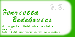 henrietta bedekovics business card